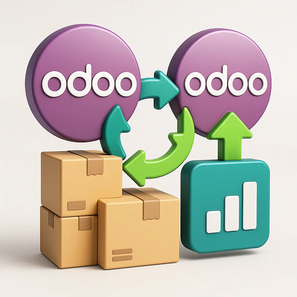 Odoo-to-Odoo Product stock levels synchronization connector - also works for Odoo Enterprise Online - no need for Odoo.sh or OnPremise