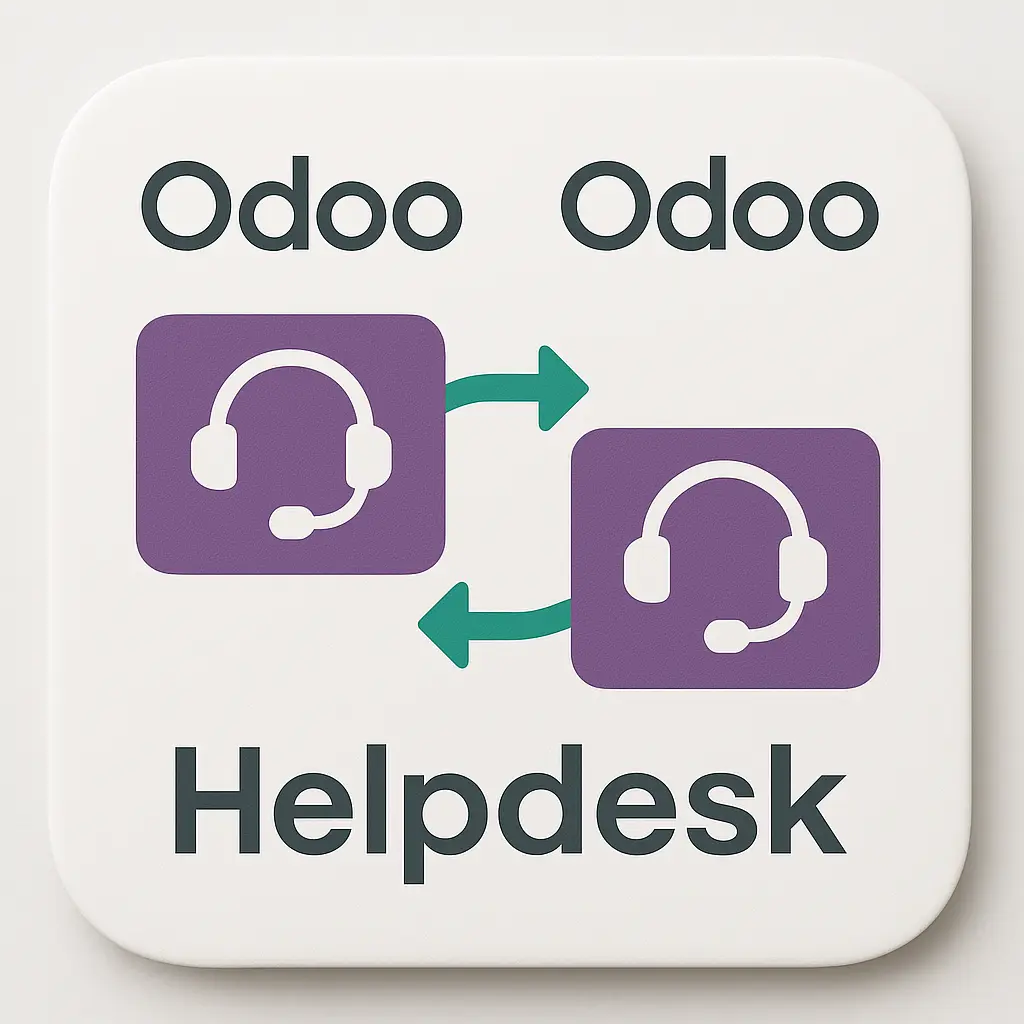 Servicios de asistencias conectados Odoo-a-Odoo - Ya no mas formularios web, ya no mas usuarios de portal, conecta directamente servicios de asistencias en diferentes sistemas de Odoo