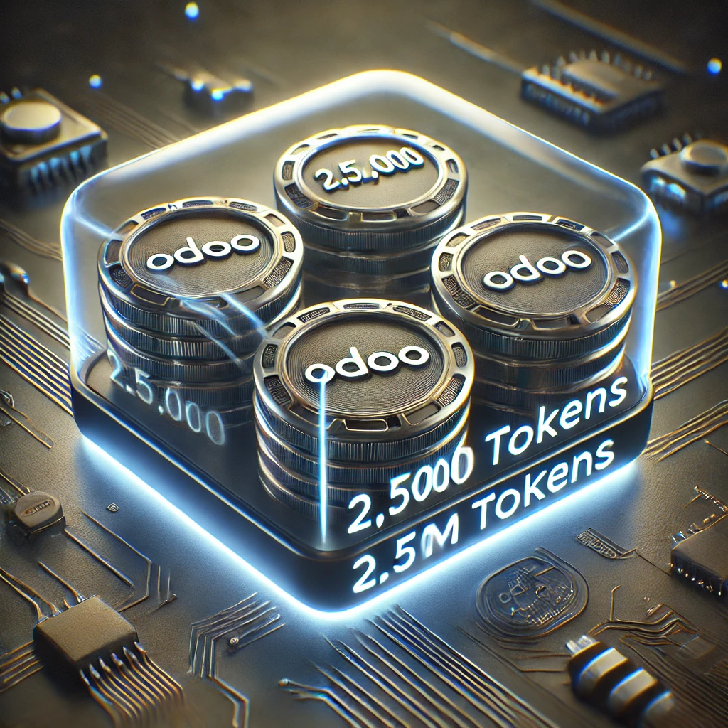 Integration tokens pack 2.5M - 33% off.  The only scalable integration solution for Odoo that works as well with Odoo Enterprise Online Custom, Odoo.sh & OnPremise.